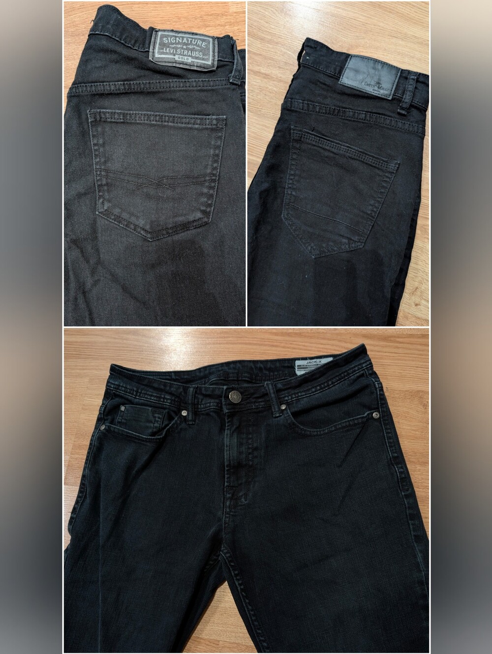 Men’s Black Jeans Bundle – 3 Pairs | Levi’s, Smith & Mills, Jack-X